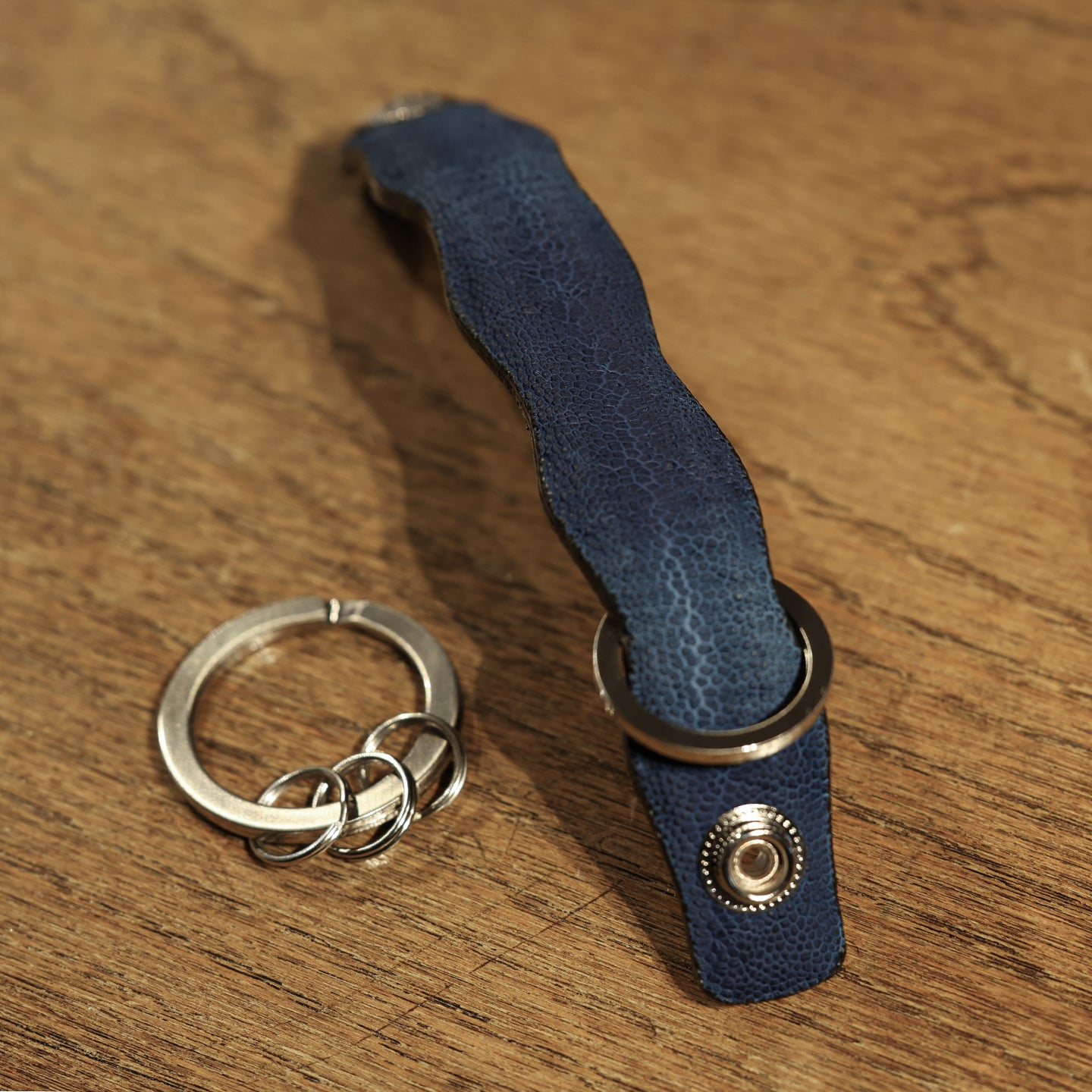 tito 藍染ゾウ革 キーホルダーリングタイプ B-2375